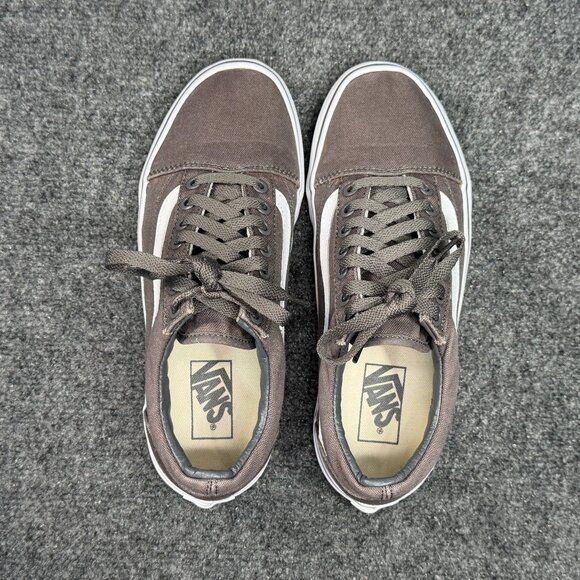 Vans Old Skool Sneakers Womens Size 8.5 Gray Canvas Low Lace Retro Athletic Shoe - Picture 8 of 11